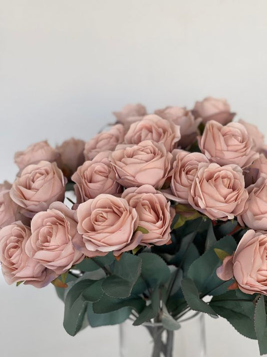 Blush Faux Rose Stems