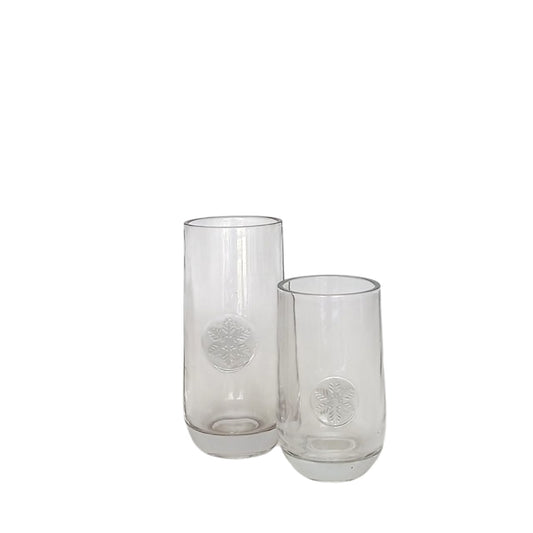Winter Wonderland Glass Vase | Large & Small - Pair