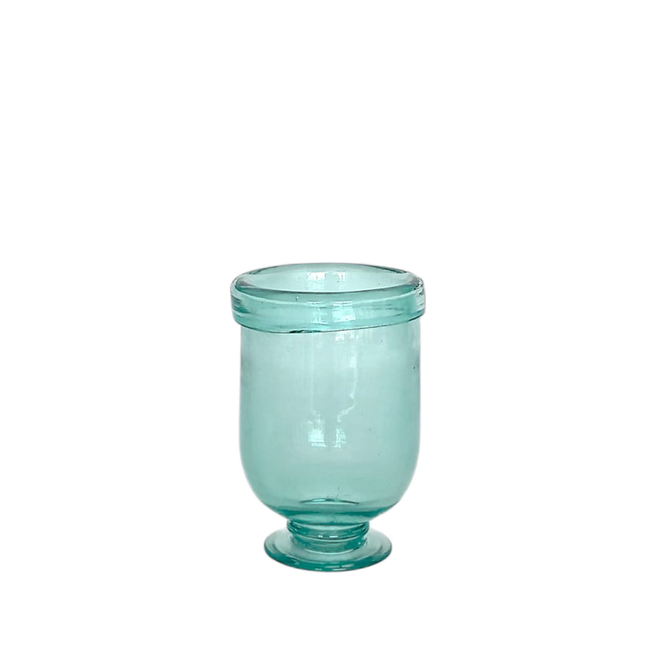 Aqua Accent Glass Urn
