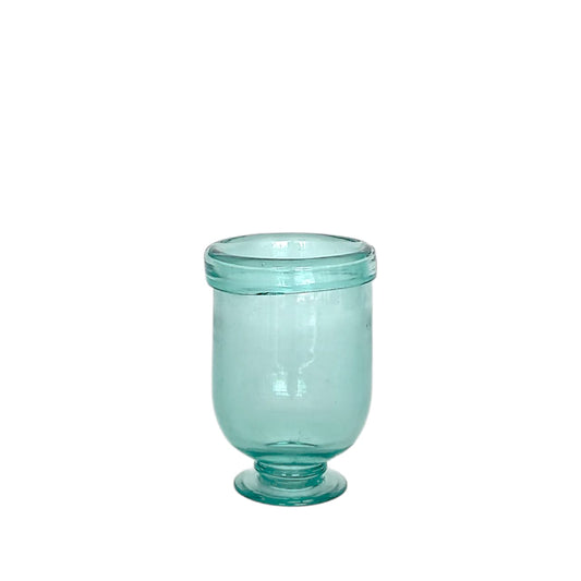 Aqua Accent Glass Urn