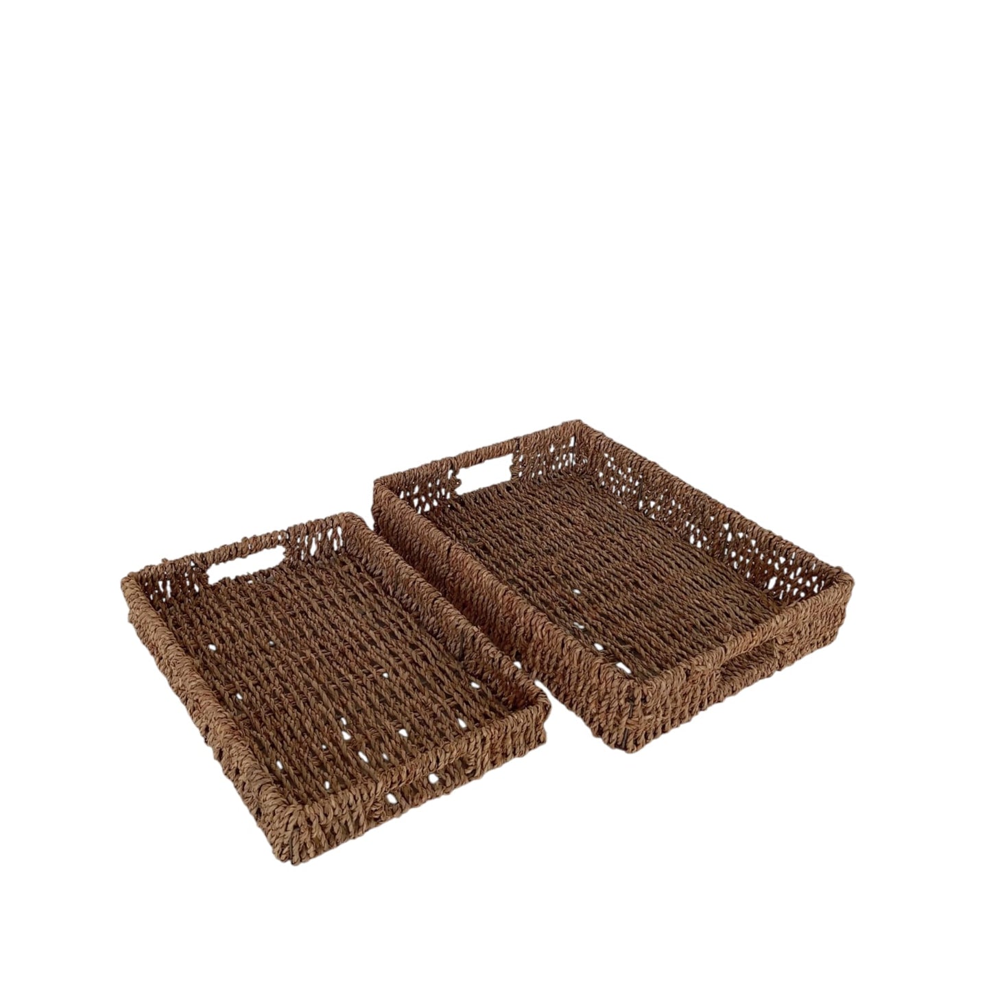 Rattan Rectangle Vignette Tray Set
