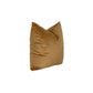 palm gold velvet square pillow