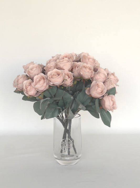 Blush Faux Rose Stems