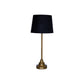 metalic gold buffet lamp with black shade