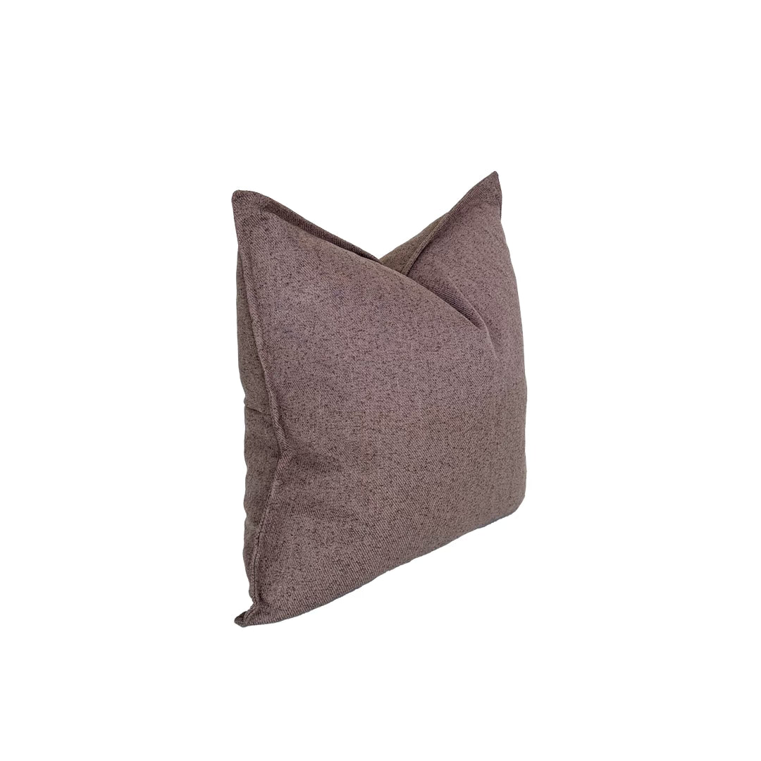 Mud Room cushion cover – taupe brown square pillow, 22 x 22 in – view 2