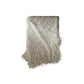 white knit throw in eggnog color