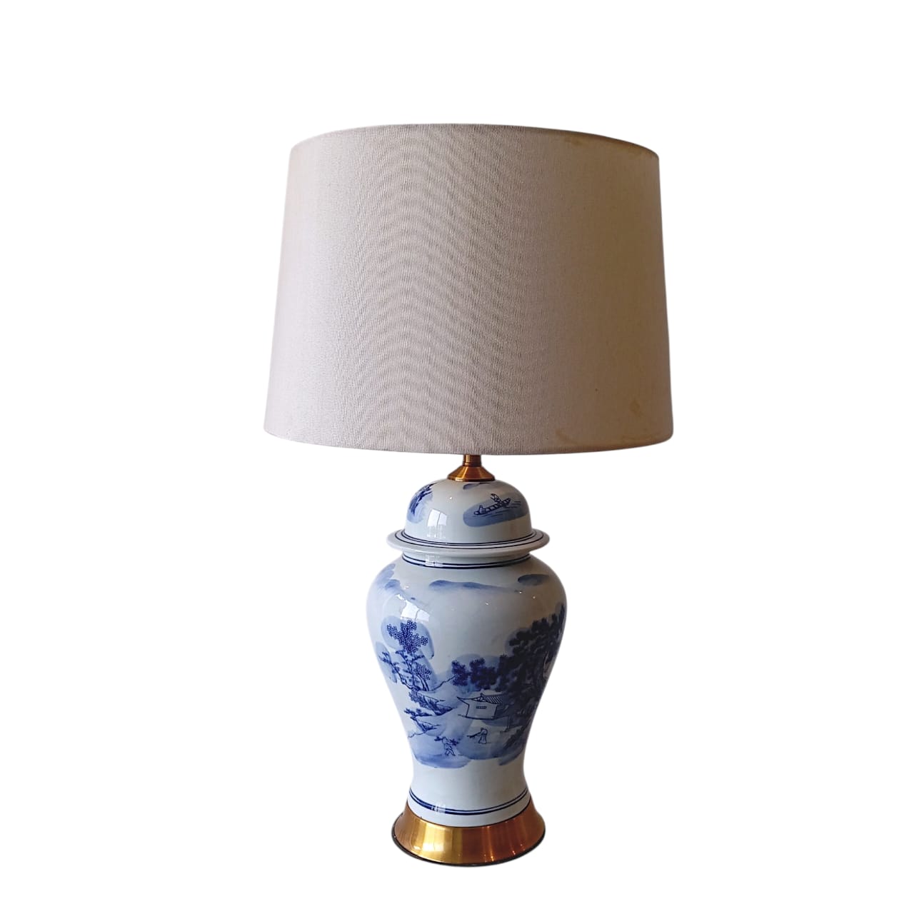 Vintage Toile Lamp