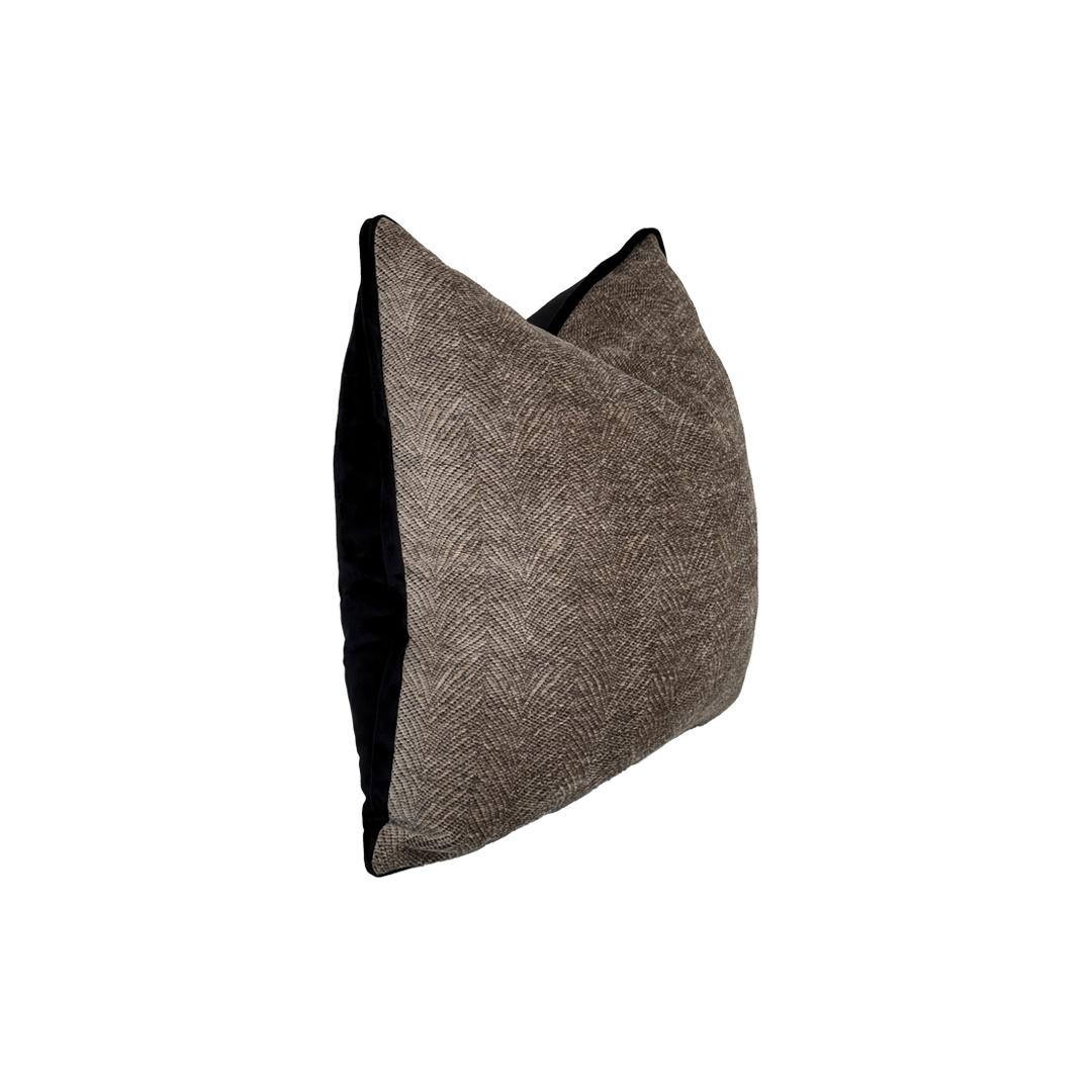 Claws & Ink cushion cover – taupe and black square pillow, 22 x 22 in – view 2
