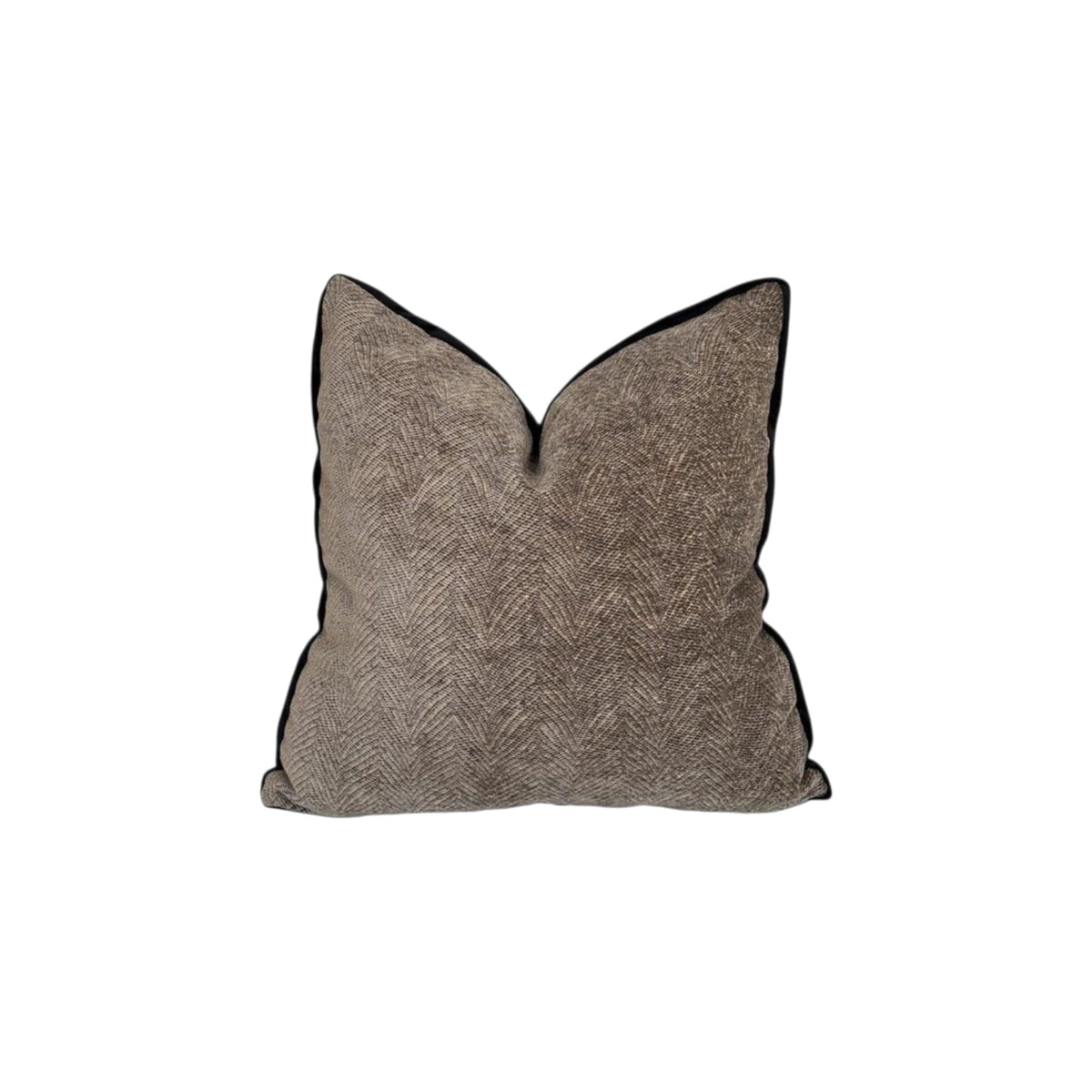 Claws & Ink cushion cover – taupe and black square pillow, 22 x 22 in