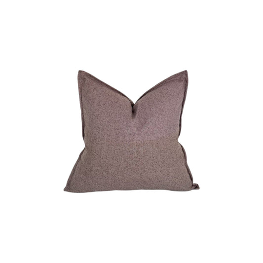 Mud Room cushion cover – taupe brown square pillow, 22 x 22 in
