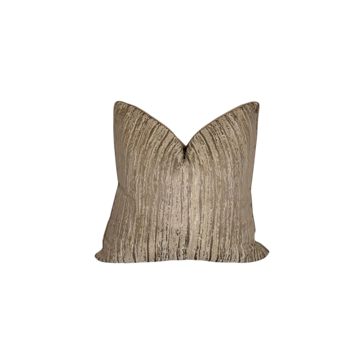 Chardonnay II cushion cover – beige and gold square pillow, 22 x 22 in