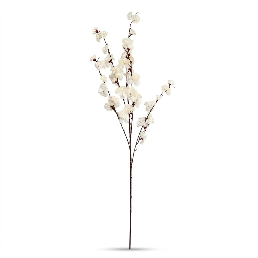 Orchard Blossom, a tall faux branch of small creamy ivory blossoms