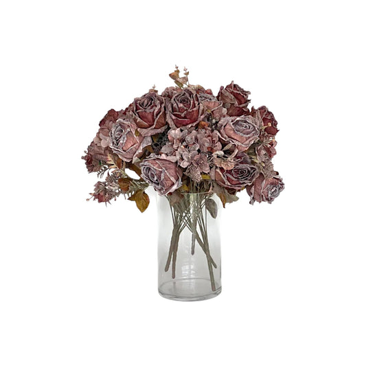 Oversized Roses Burnt Shale faux florals by Bohemia Lifestyle