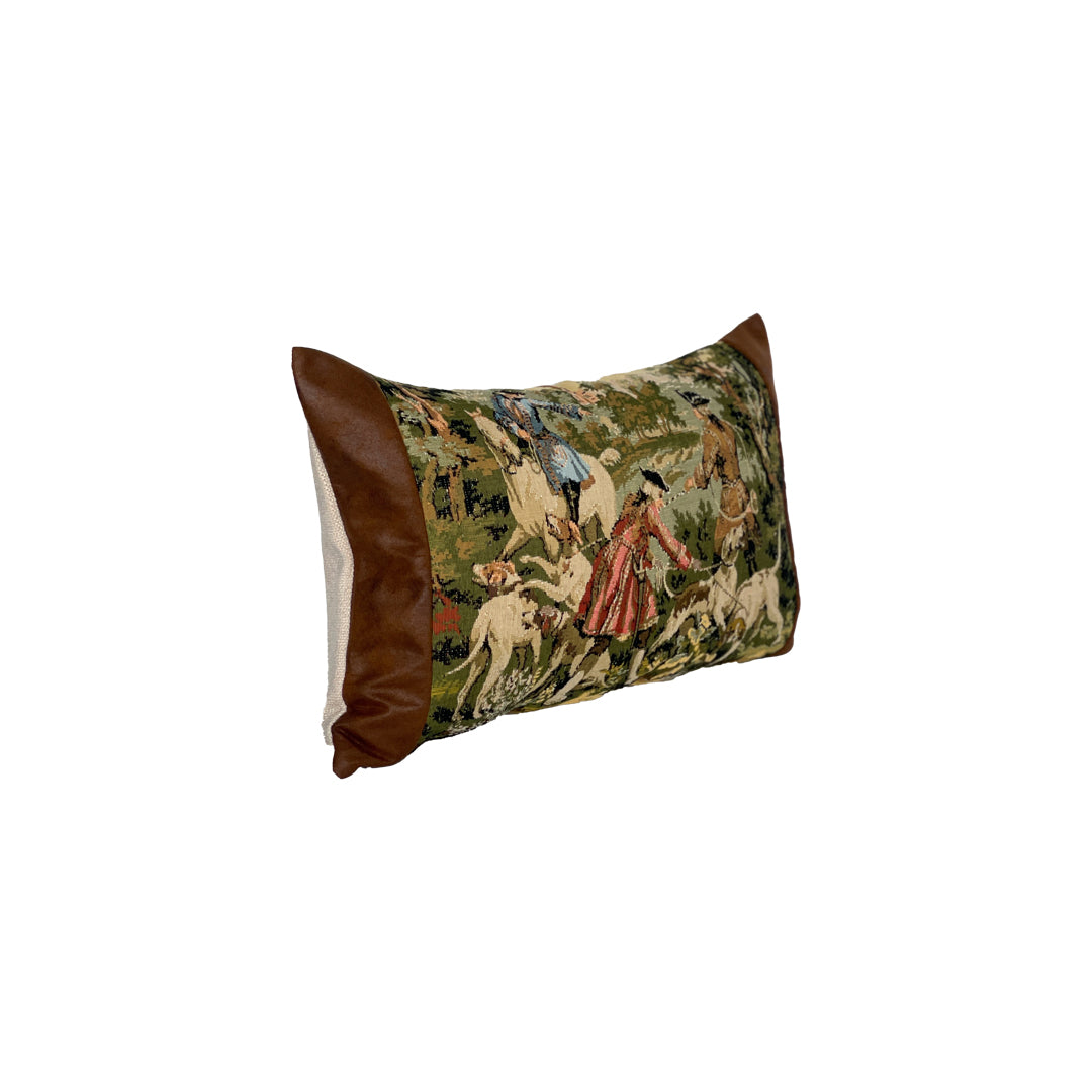 HUNTING SCENARIO TAPESTRY PILLOW